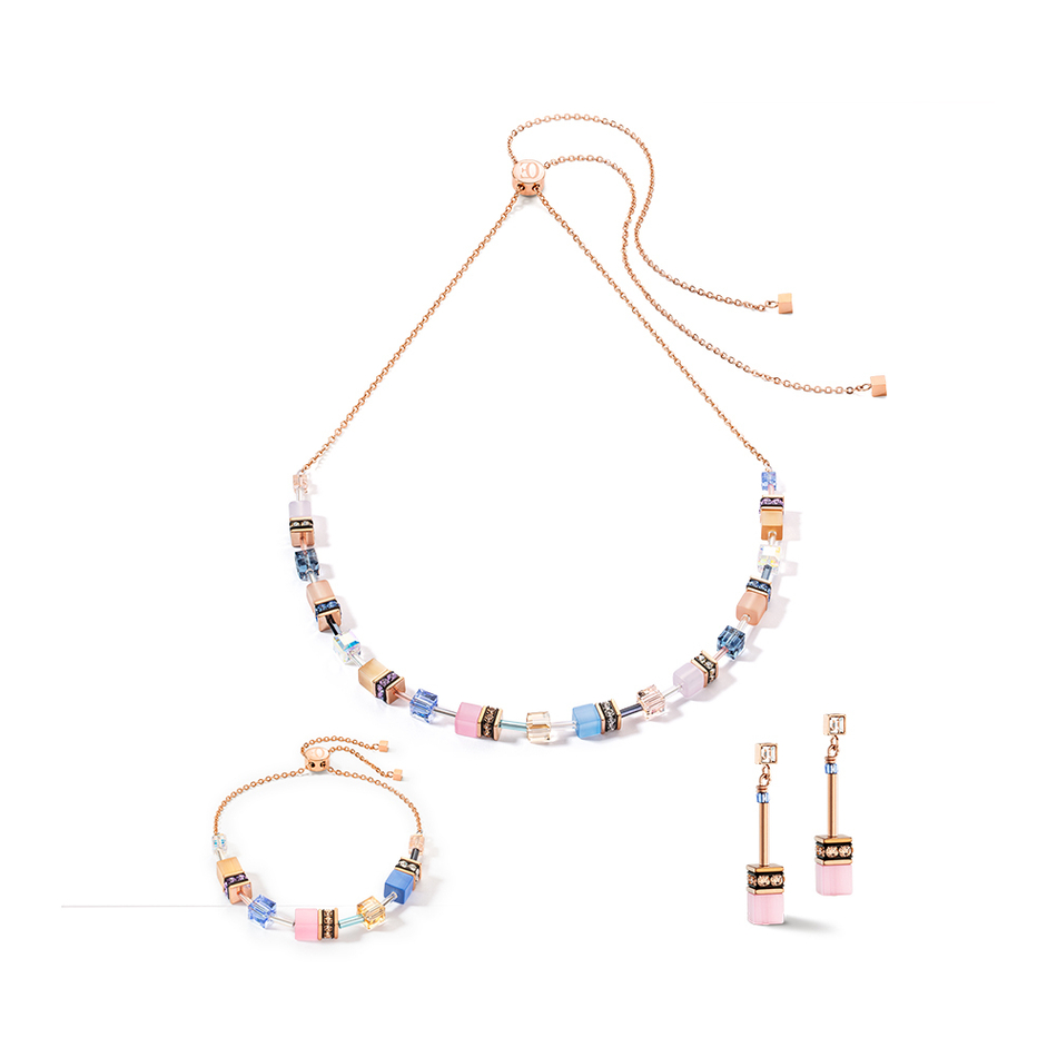 Серьги Coeur de Lion Light Blue - Rose 3030/21-0752