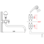 Смеситель для ванны Oute T50 T5023C