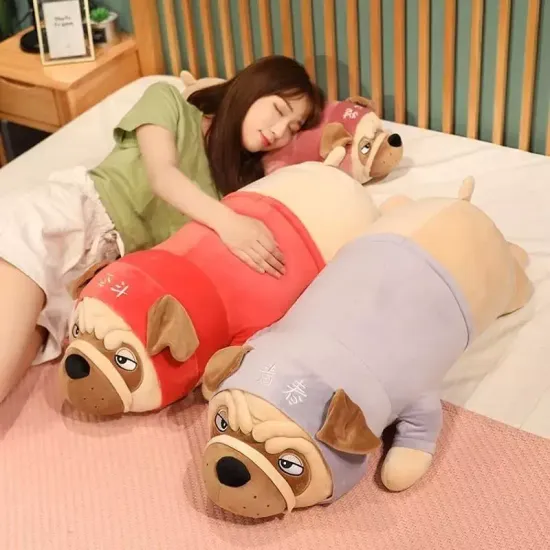 Мягкая игрушка-подушка собака "Мопс" 50 см