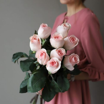 Розовые розы Эквадор 60см