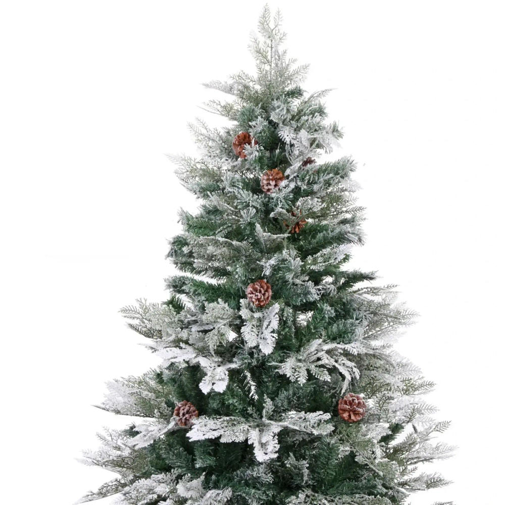 Ёлка «Таинственный лес» 180 см, (780 веток), ПВХ,леска,резина шишки, белое напыление