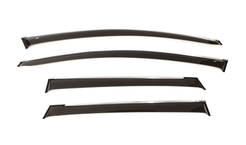 Дефлекторы боковых окон Cobra Tuning на Nissan Murano 2 (Z51) 2008 хромированный молдинг арт.N13508CR