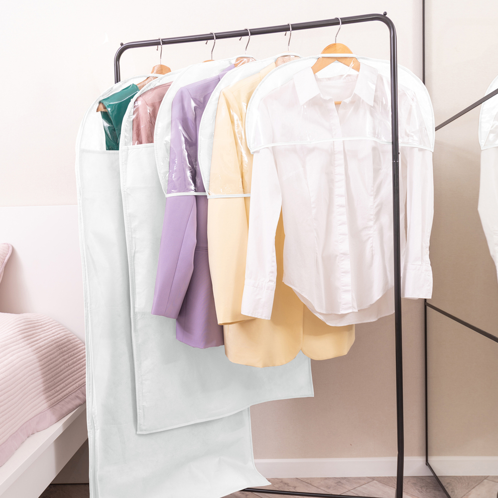 Чехлы-накидки на вешалку удлиненные 56х39 см, Санторини