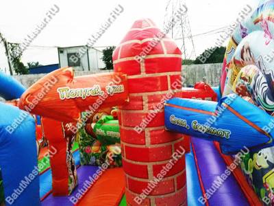 Коммерческий надувной батут " Веселый зоопарк" 6*6*2,6 м