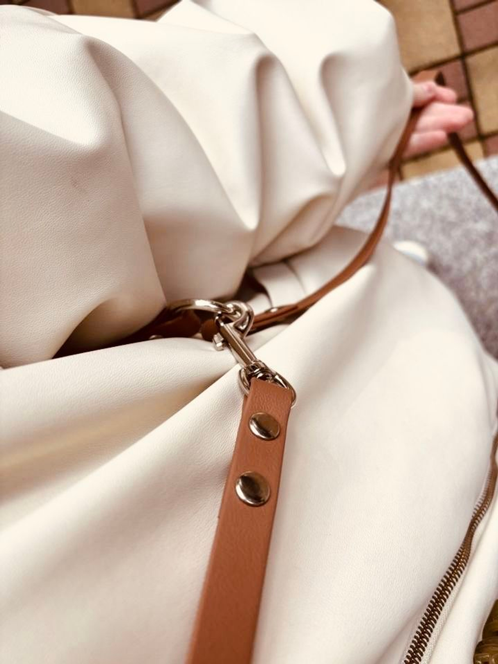 Перестежка поводок для собак из Биотана Чехия, 3 м, 16 мм коричневый.