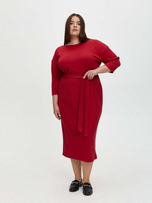 Трикотажное платье MIDI, красный