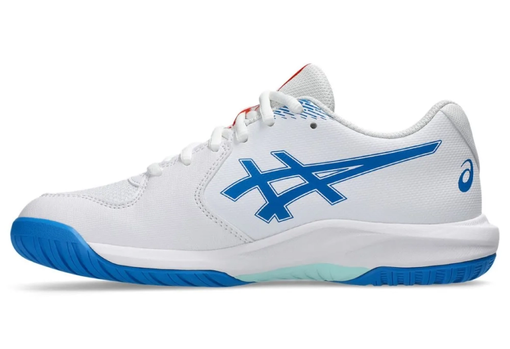 Детские Кроссовки теннисные  Asics Gel-Dedicate 9 GS - white/directoire blue