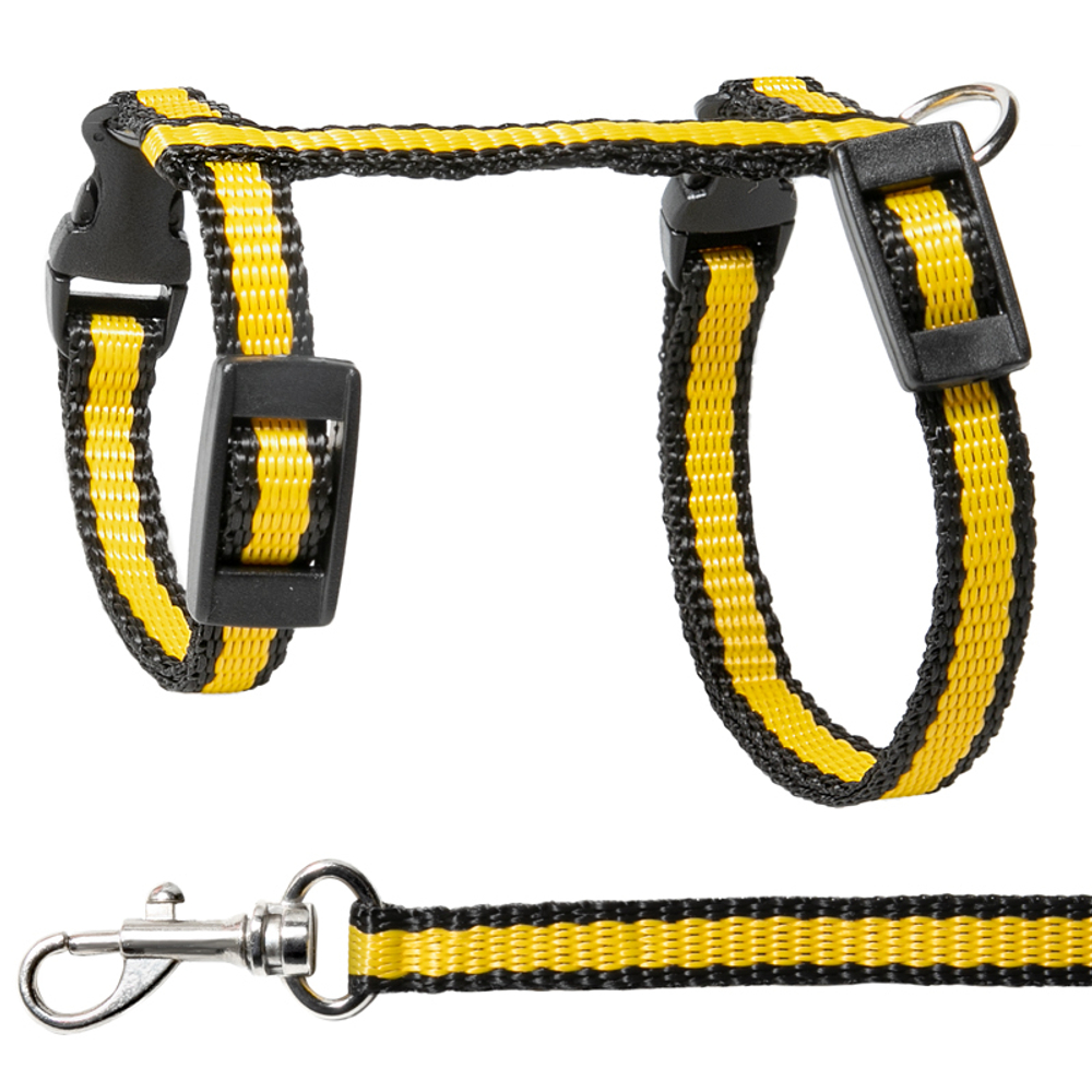 Комплект шлейка и поводок для морской свинки из капрона "Прогулка", 130*190*80; 10*1200мм, Gamma