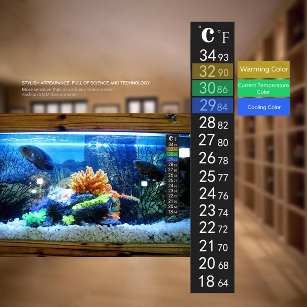 Термометр LCD самоклеящийся 18-34 C ., полоска 13x2 см