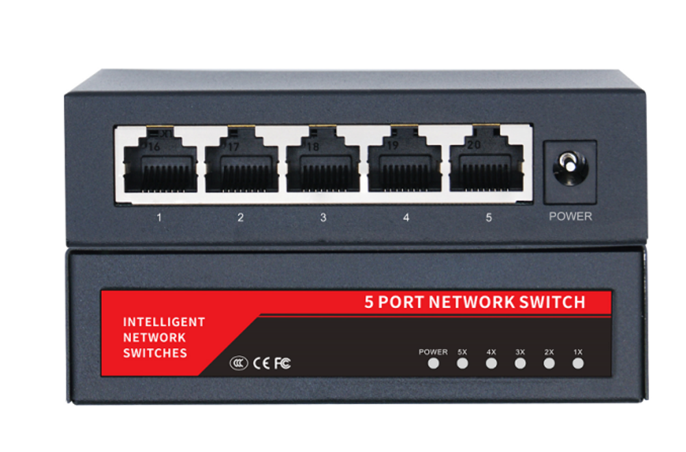 EN-1005GM неуправляемый коммутатор 5 портов Ethernet 1000 Мбит/с, 5В, металл