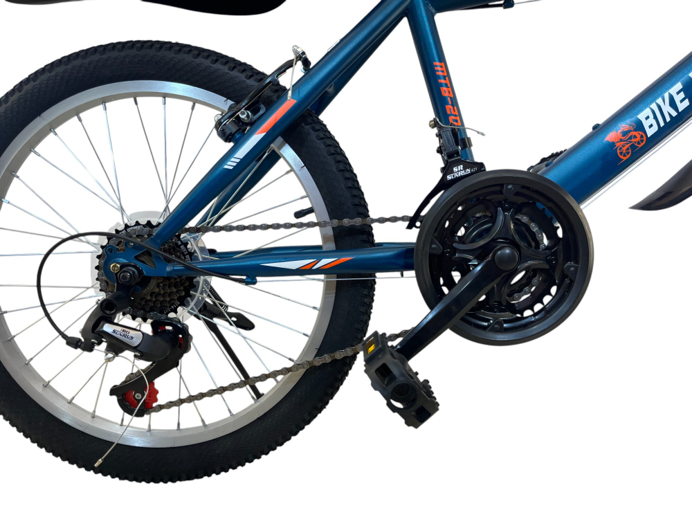 Велосипед Bike Dragon 20" 21скор (ст.рама,SunRun, Жесткая вилка, тормоз V-brake) BD-1-20-1 синий