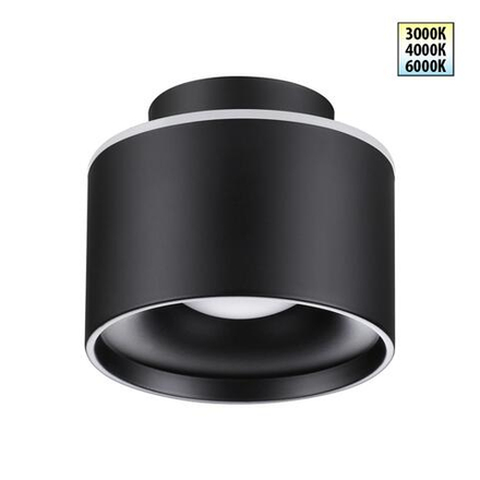 358971 OVER NT22 350 черный Светильник накладной с переключ. цв. температуры IP20 LED 3000К\4000К\6000К 12W вниз + 3W вверх 110-265V GIRO