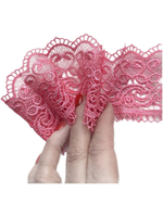 кружево неэластичное рашель - с фестонным краем (розовый) ш-7см