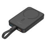 Внешний аккумулятор + Беспроводная зарядка Baseus Magnetic Mini iP Edition C+L+Qi 10000mAh 20W (MagSafe) - Cluster Black