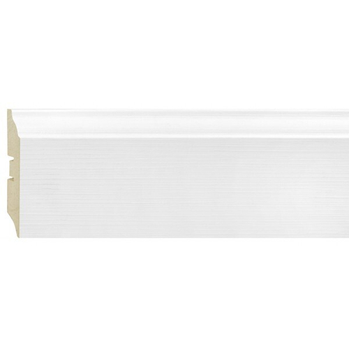 Плинтус МДФ Smartprofile Paint 3D wood 82 белый под покраску 16x82х2400 мм