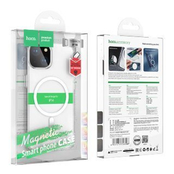 Чехол для телефона iPhone 15 Pro Max Hoco Magnetic series airbag anti-fall (прозрачный)