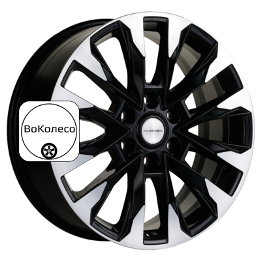8x20/6x139,7 ET25 D106,1 KHW2010 (LC Prado) Black-FP Khomen Wheels
