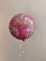 AN Шар круг 18" Мрамор Pink розовый (БГ-15)