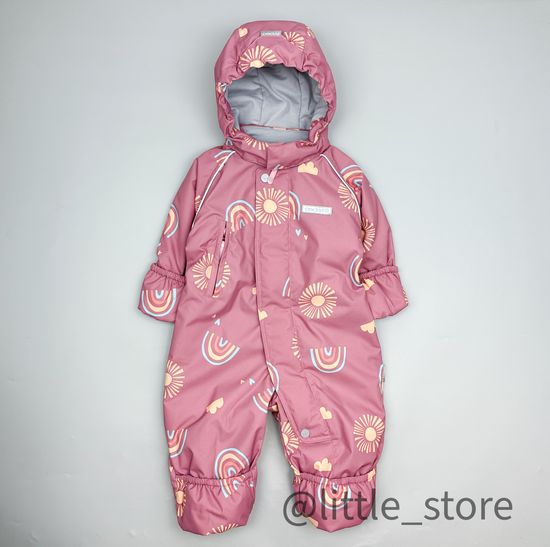 Комбинезон демисезонный "Солнце и радуга" королевский розовый