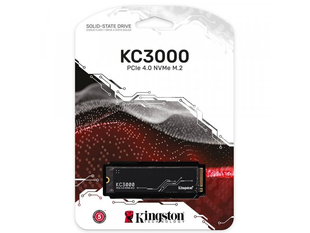 SSD накопитель Kingston KC3000 4ТБ, M.2 2280, PCIe 4.0 x4, NVMe [SKC3000D/4096G]