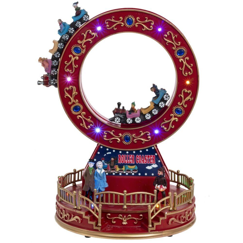 GAEM Фигурка декоративная "Рождество" (4 мелодии, подсвет, движ, 3xAA н/п, +USB), L19 W19 H28 см