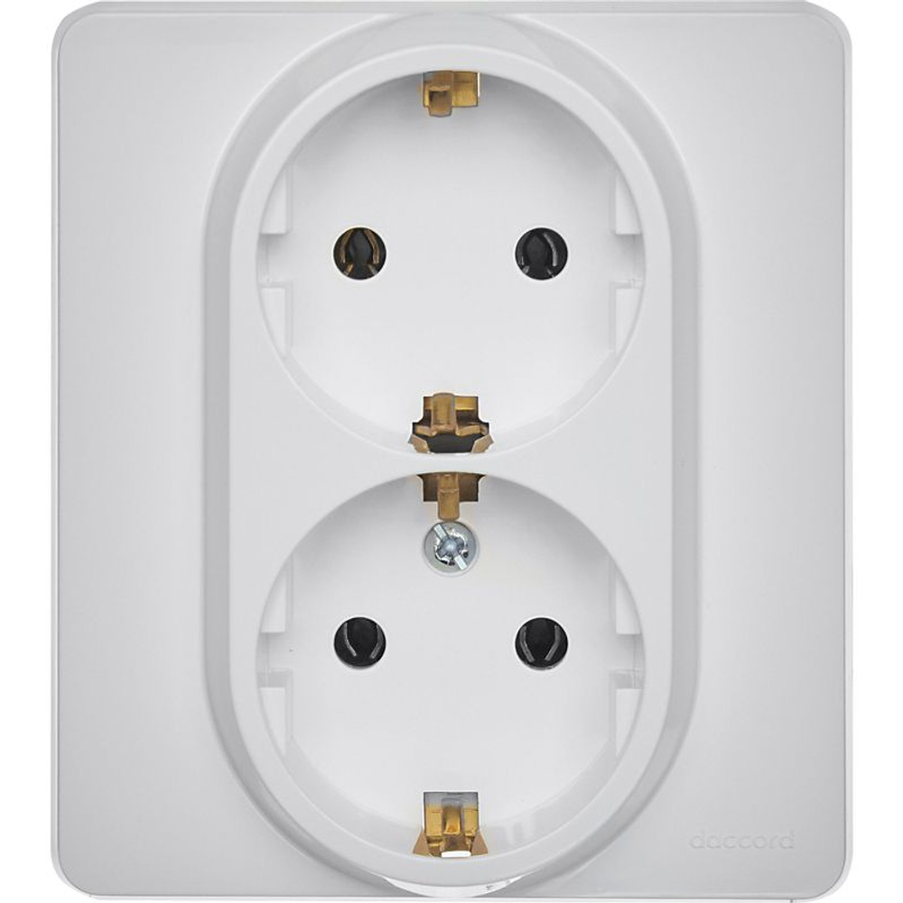 Розетка Inspiria 16А 250В 2х2P+E немецк. стандарт бел. IEK 673750