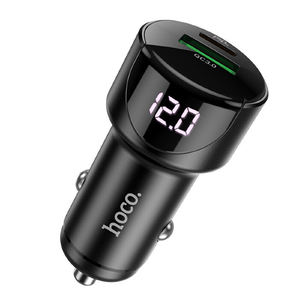 Z42 Light road dual port digital display PD20W+QC3.0 car charger
