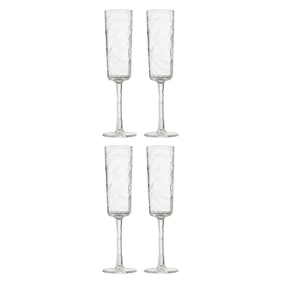 Набор из 4 бокалов для шампанского Arctic, 180 мл, прозрачный