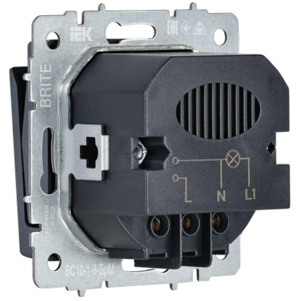 BRITE Выключатель карточный 30А ВС10-1-8-БрМ маренго IEK