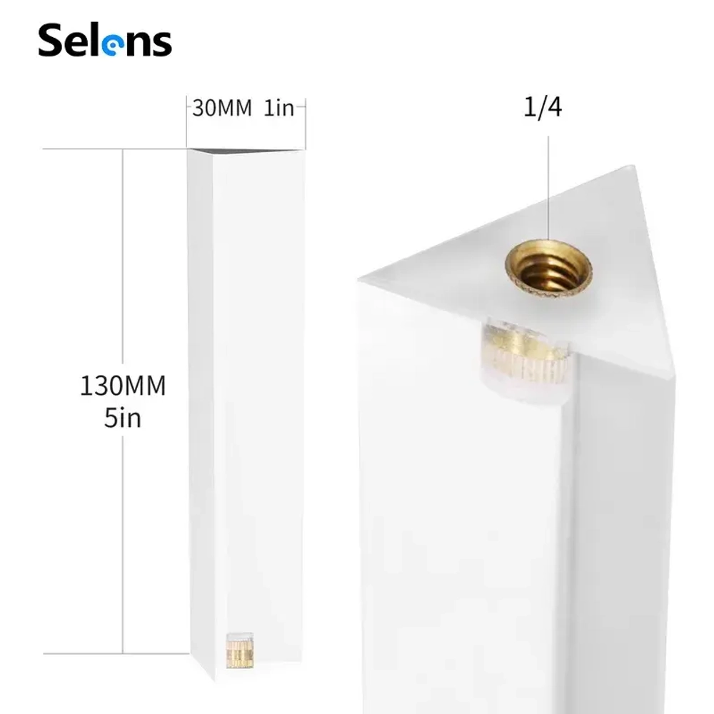 Хрустальная призма Selens 130х30 мм с креплением 1/4 дюйма 829090