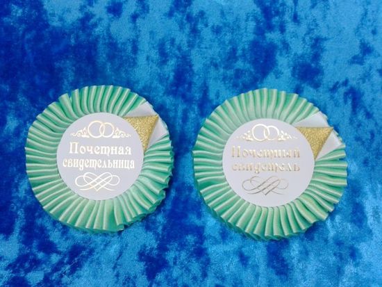 Значки с лентой для свидетелей Цвет: айвори №1544.77