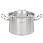 Кастрюля сталь, 3 л, с крыш, крышка сталь, Катунь, Общепит, КТ-ОБ-03, металлик