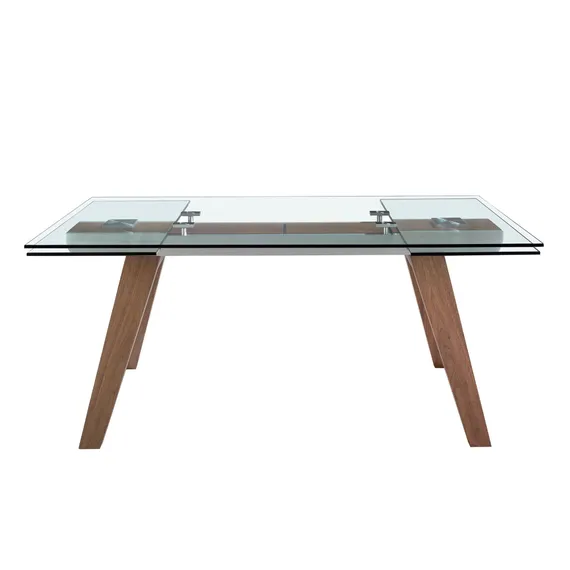 Раздвижной обеденный стол 1131/DT766 из закаленного стекла