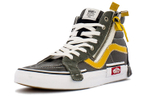 Vans SK8 Reissue cap inside out deconstructed high-top sneakers for men and women the same gray and yellow