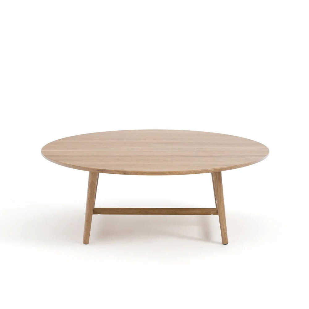Журнальный столик, 100х100х36, Хаше, круглый, деревянный, дубовый, La Redoute