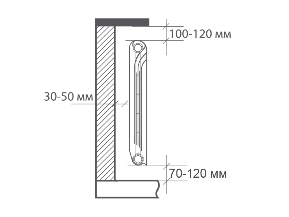 Радиатор алюминиевый Royal Thermo Indigo 500 - 6 секц.