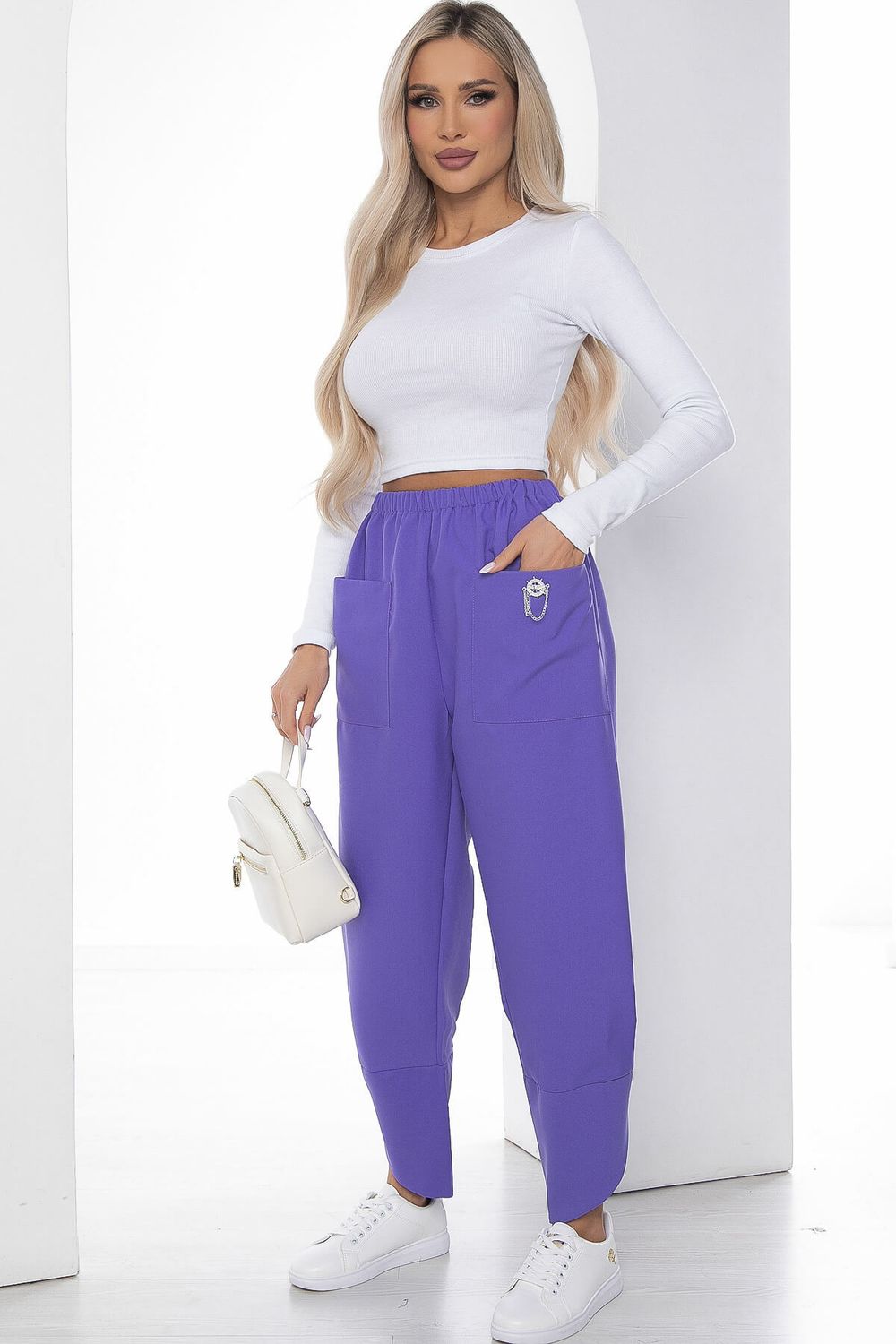 Брюки бохо (сирень) Б9088 LT Collection