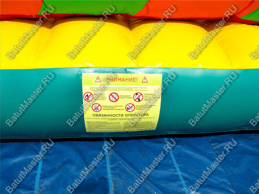 Батут-горка "Дракон 3" с шипами, два входа 10*5*8 м