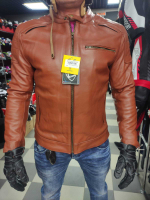 Мотокуртка кожаная классическая BERG Classic Biker Jacket BROWN 52