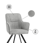 Стул на металлокаркасе Woodville Elis gray, dark gray, black, ножки черные