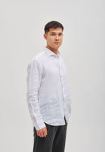 Рубашка мужская лен SHANYRAQ WHITE