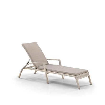 Шезлонг-лежак плетеный Afina A30C2-W85 Latte с матрасом