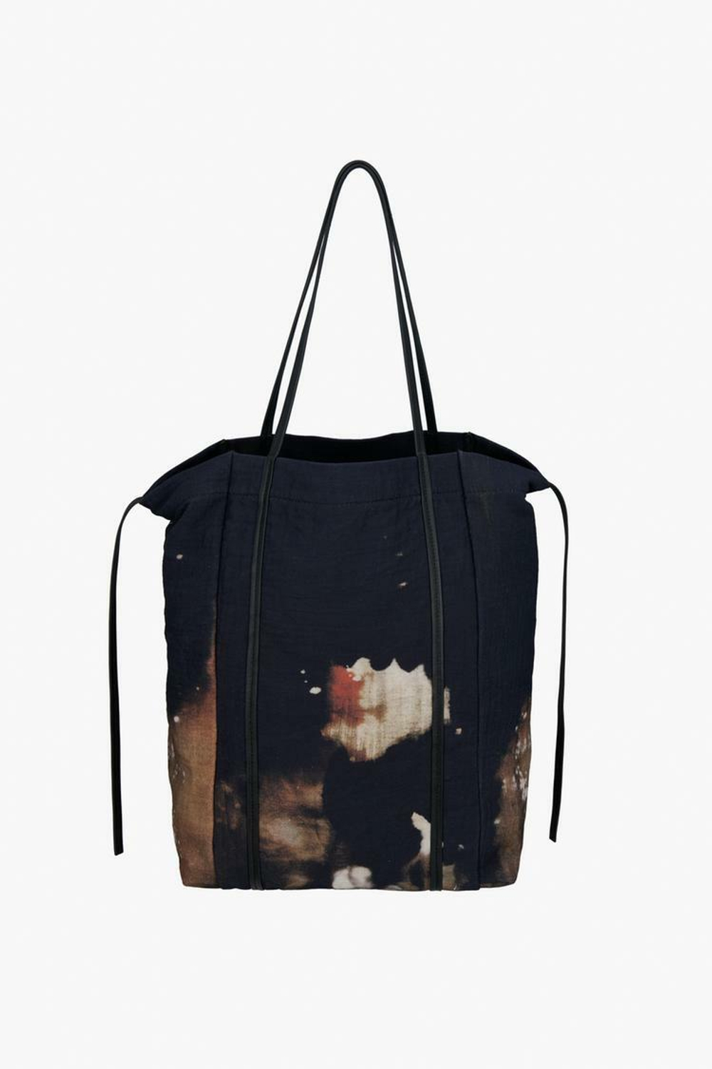 ZARA СУМКА ДЛЯ ПОКУПОК С ПРИНТОМ, ЧЕРНЫЙ