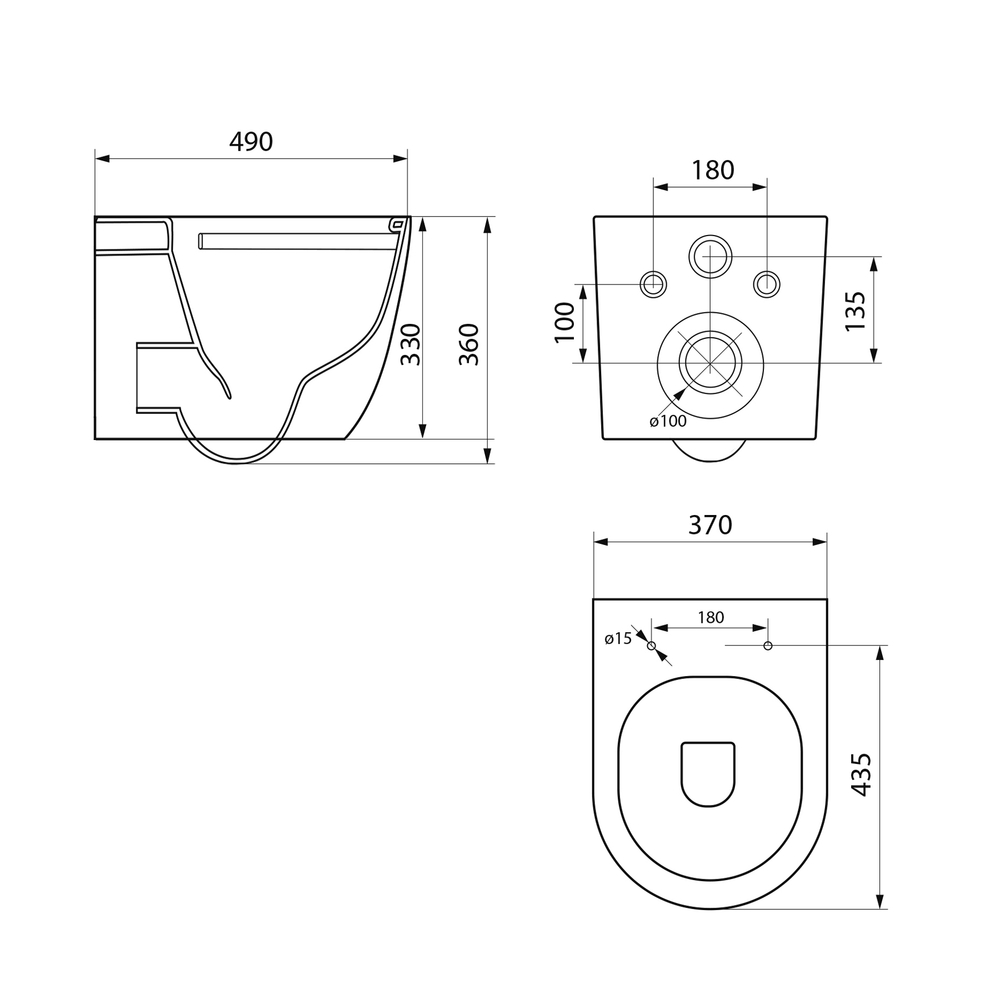 Унитаз подвесной Point Афина PN41041 безободковый, сиденье микролифт