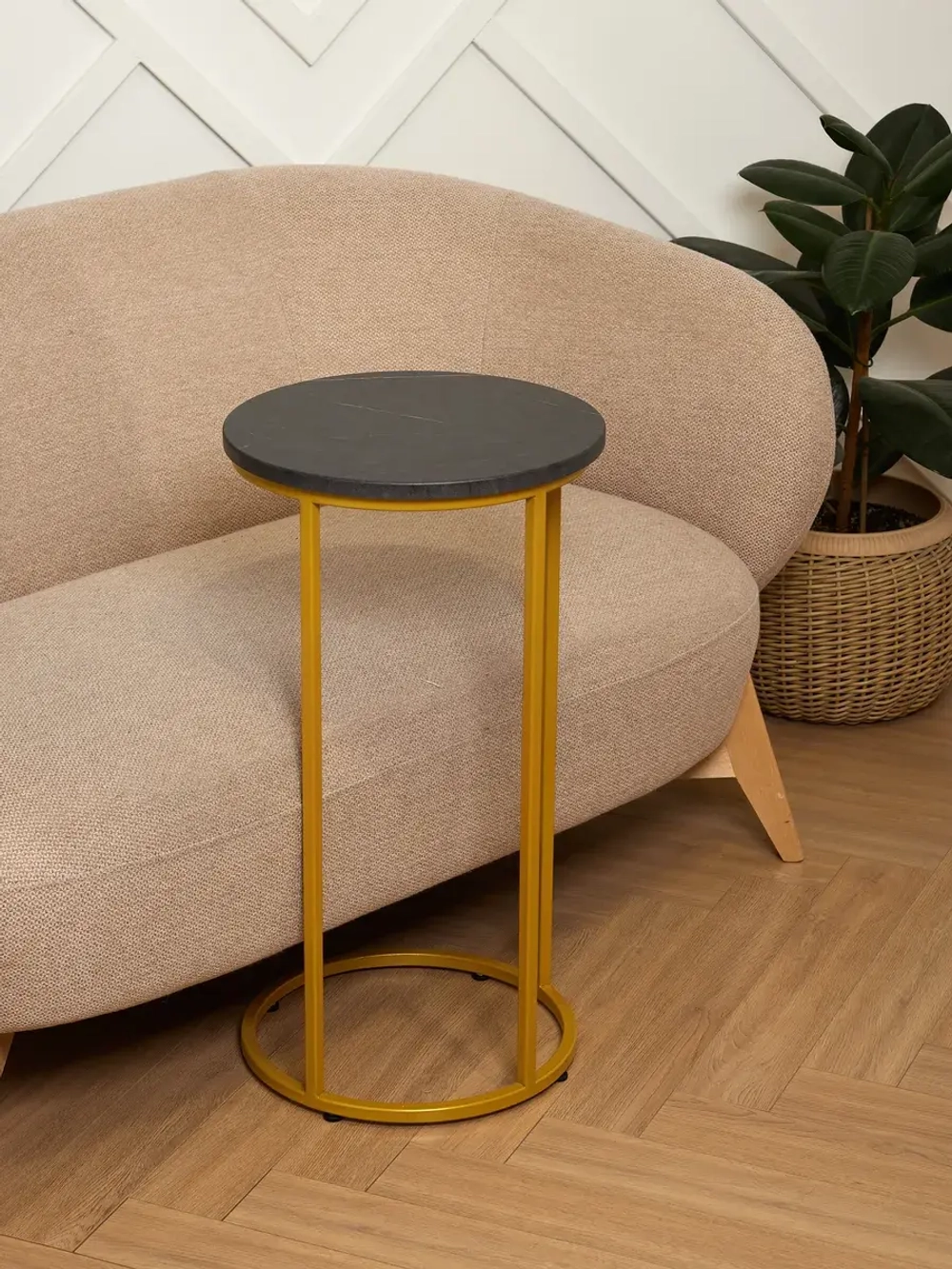 Журнальный столик круглый приставной