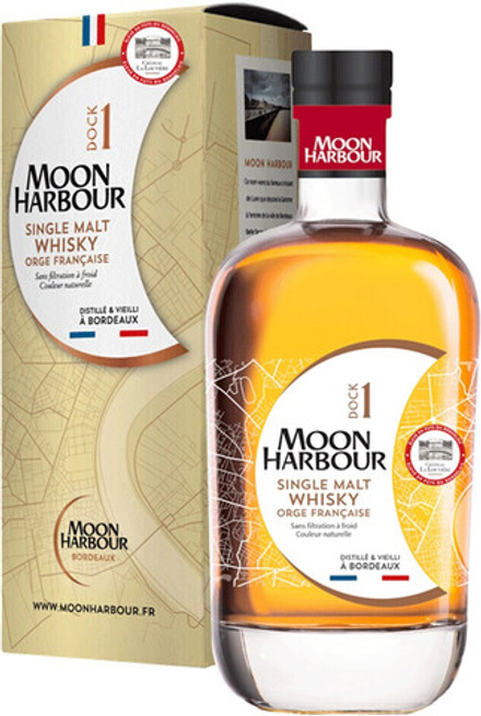 Виски Moon Harbour Dock 1 Single Malt Chateau La Louviere gift box, 0.7 л.