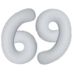 Шар фольгированный Цифра 9 101 см (Белый)