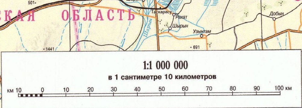 КАРТА ЖЕТЫСУСКОЙ ОБЛАСТИ БОЛЬШАЯ НАСТЕННАЯ 2023 год