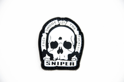 Шеврон Sniper Face Shoot the Fuckers PVC. Чёрный