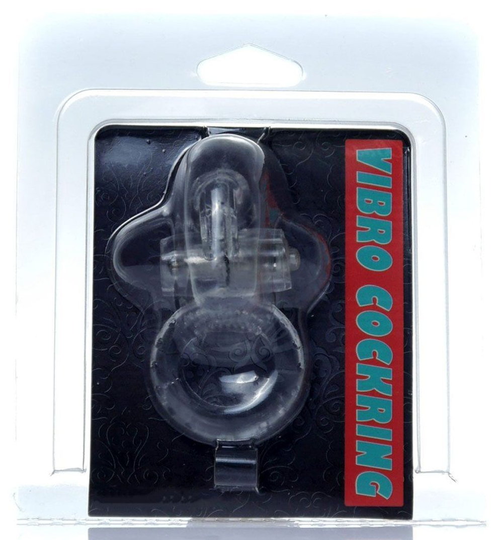 Прозрачное эрекционное виброкольцо с клиторальным зайчиком